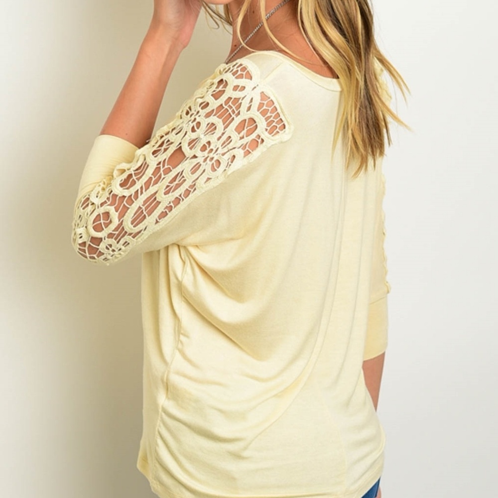 Oatmeal Crochet blouse.